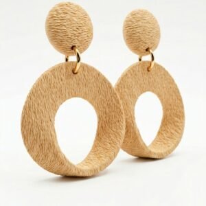 Front view of imperial XL statement earrings on white background