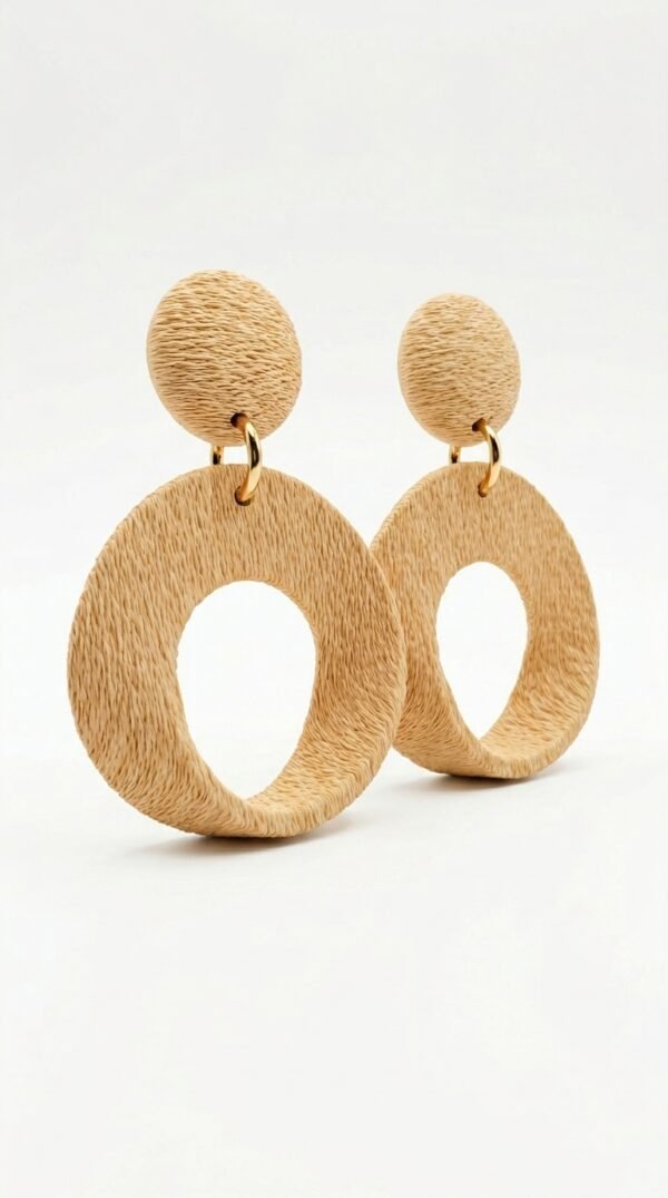 Front view of imperial XL statement earrings on white background