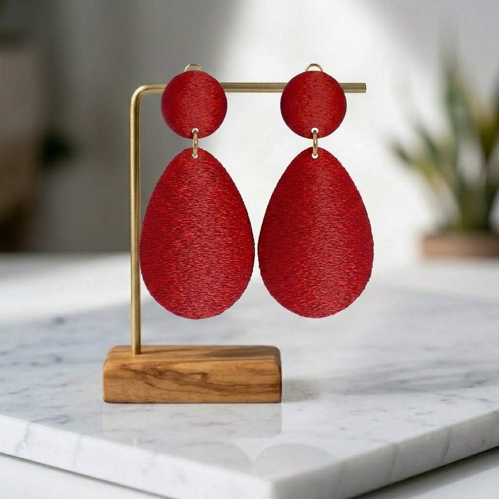 Voluté Statement Earrings – Large Modern Drop Earrings - Image 1