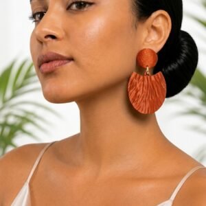 Eclat Plissée Statement Earrings – Light Weight