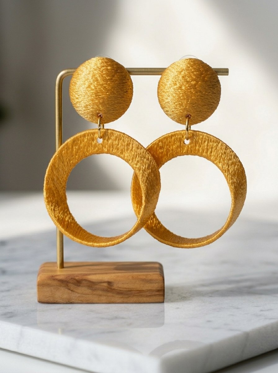 Imperial Statement Earrings – Large Modern Drop Earrings - Image 1