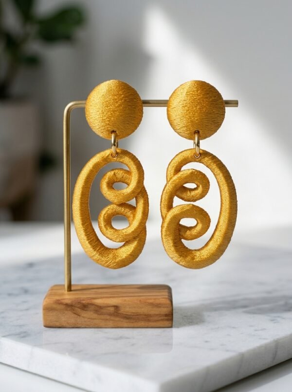 Fusion Statement Earrings – Large Terracotta Sculptural Drop Earrings