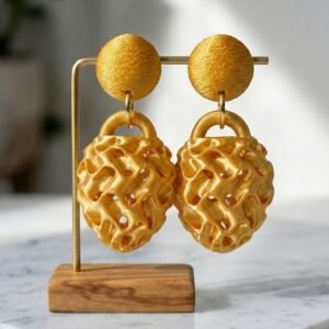 Organic Flow – Sculptural Artisan Drop Earrings